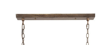 Magnolia 8.13" Adjustable Iron Rustic Farmhouse LED Pendant - JONATHAN Y